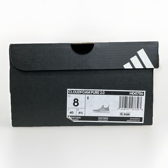 Adidas Cloudfoam Pure 2.0 Women’s Running Jog Shoes H04756 White/Grey Size 8 New - Picture 8 of 10